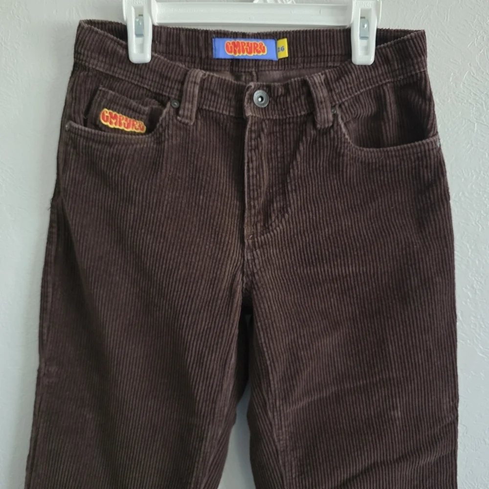 Empyre Mens Junior Corduroy Skate Pants Brown Relax Loose Fit Baggy Size 26